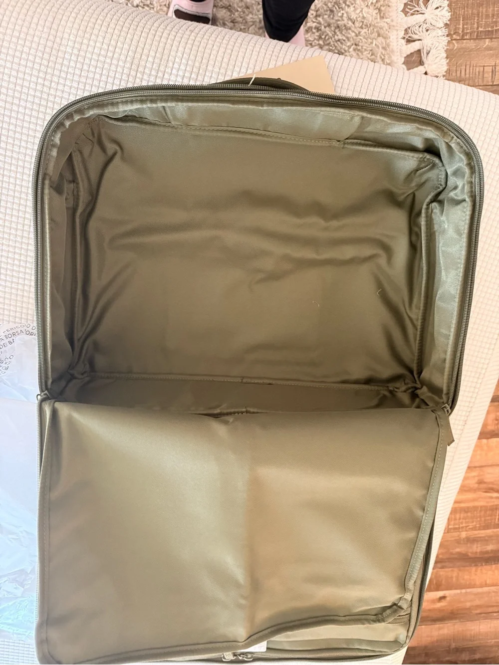 BEIS Olive Green Laptop Bag with Adjustable Shoulder Strap